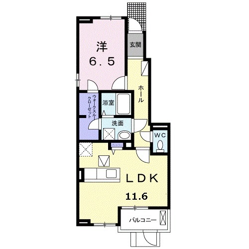 カーサ ソレイユの間取り