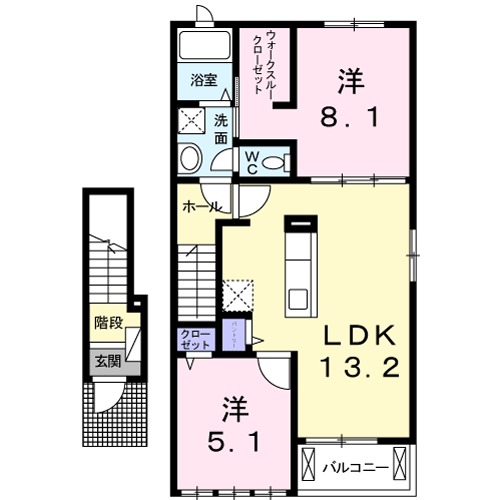 カンパニュール Aの間取り