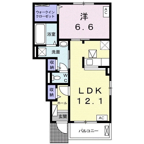 エフティヒア Bの間取り