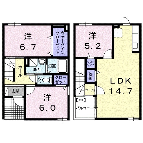 アムールⅠの間取り