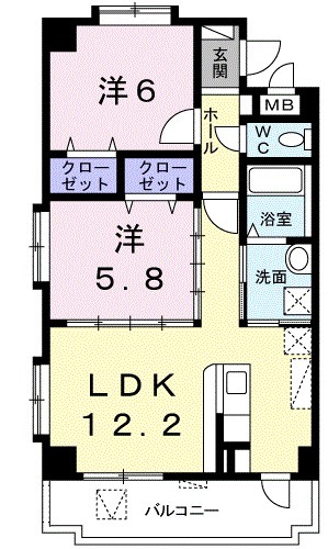 マンション 景の間取り