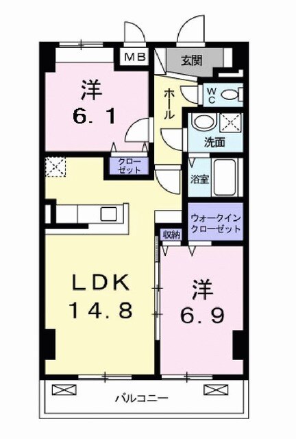 エアリーヒルズ芦屋の間取り