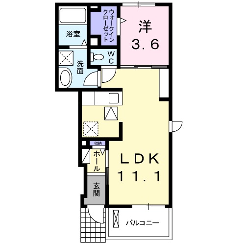 フレスクーラ Ⅱの間取り