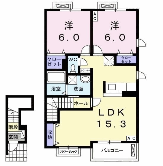 オ・ソレイユDの間取り