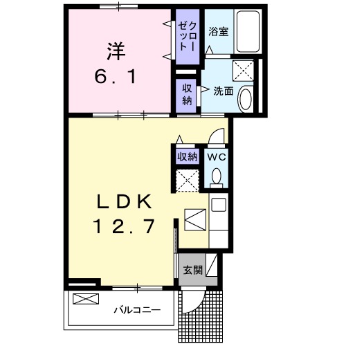 フレスクーラ北島の間取り