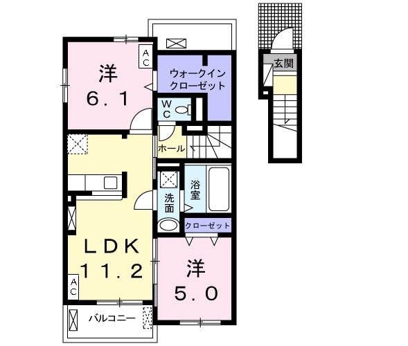 YK ヴィレッジⅤの間取り