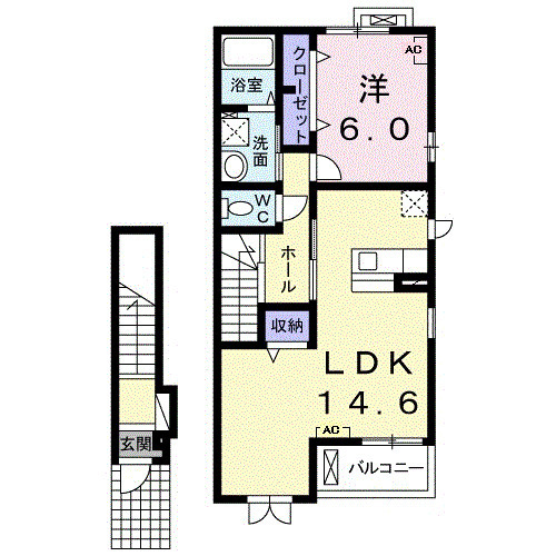 カーサ名森の間取り