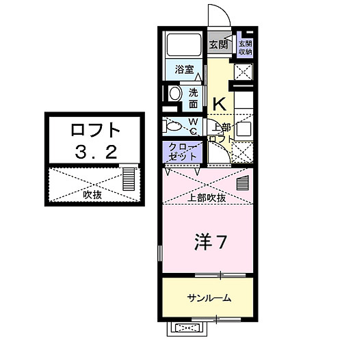 タウニィ　天神・02040号室の間取り