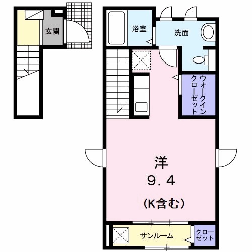 ヒミコ レジデンス 多摩桜Aの間取り
