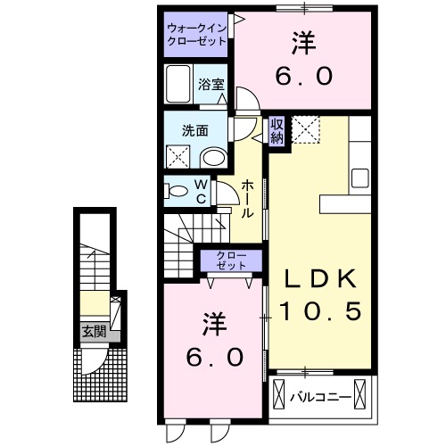 サニーハウスAの間取り