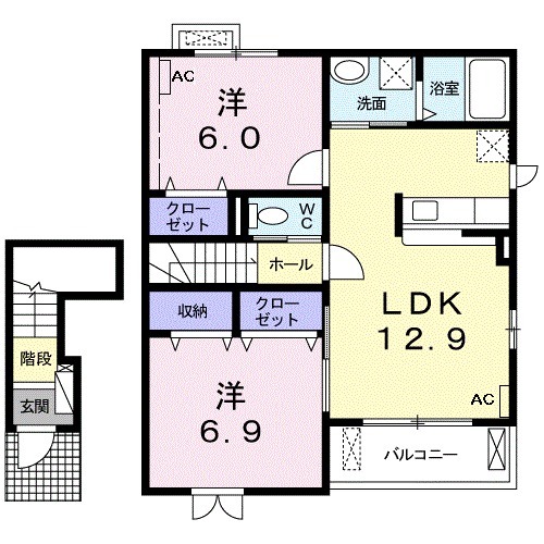ルミエール ドゥースの間取り