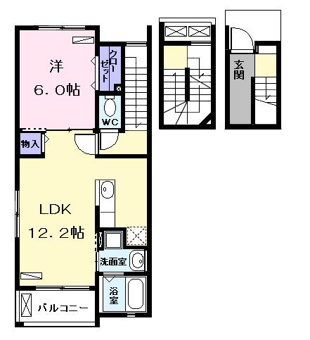 ファミール中出の間取り