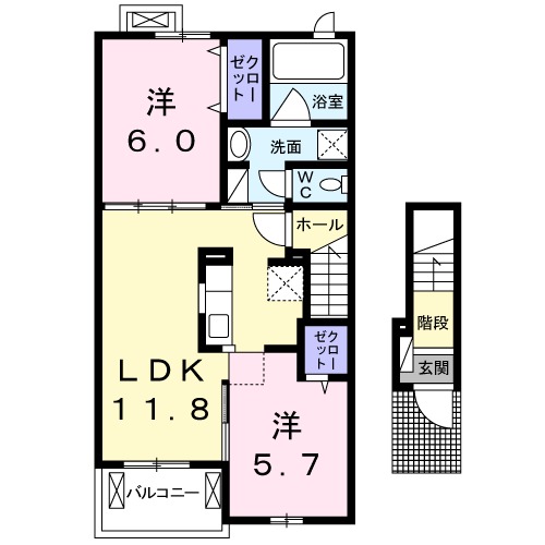 プラステート Aの間取り