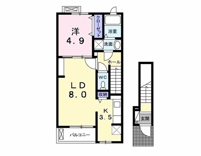 ソレイユBの間取り