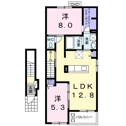 クオーレ Aの間取り