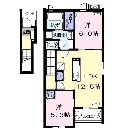 ベル・グラース Aの間取り