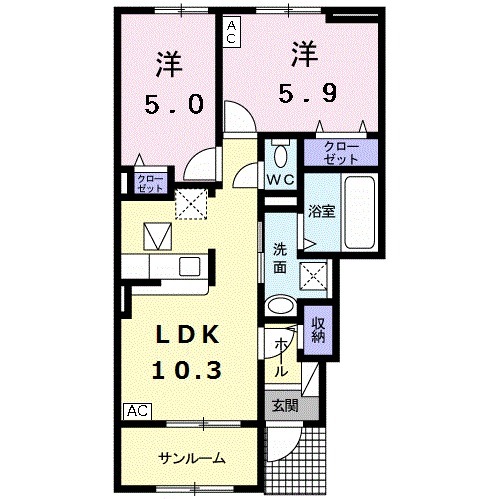 ブラン ノワールの間取り