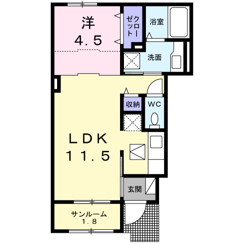 アフェクト Kの間取り