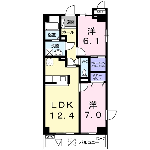 リベラ サンリット カーサの間取り