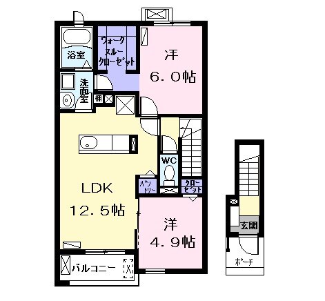 ビオラ トリコロール Ⅰの間取り