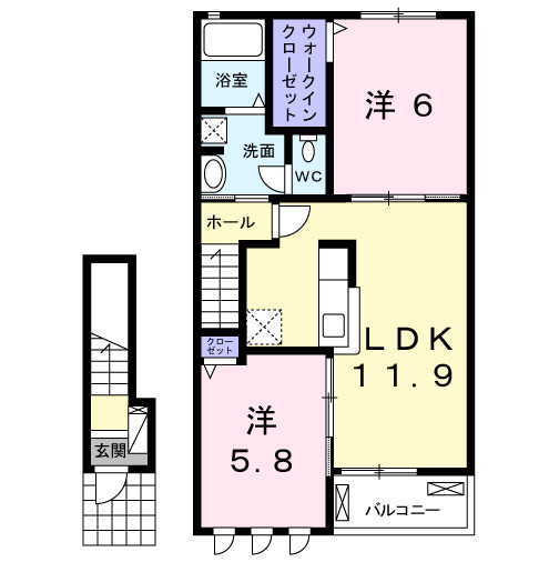 コンフォルターブル鹿嶋Ⅱの間取り