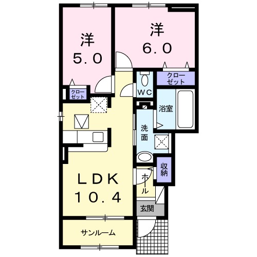 メテオールⅡの間取り