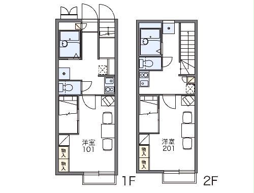 レオパレスシェロスⅡの間取り