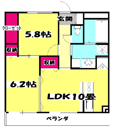 森甚 D棟の間取り