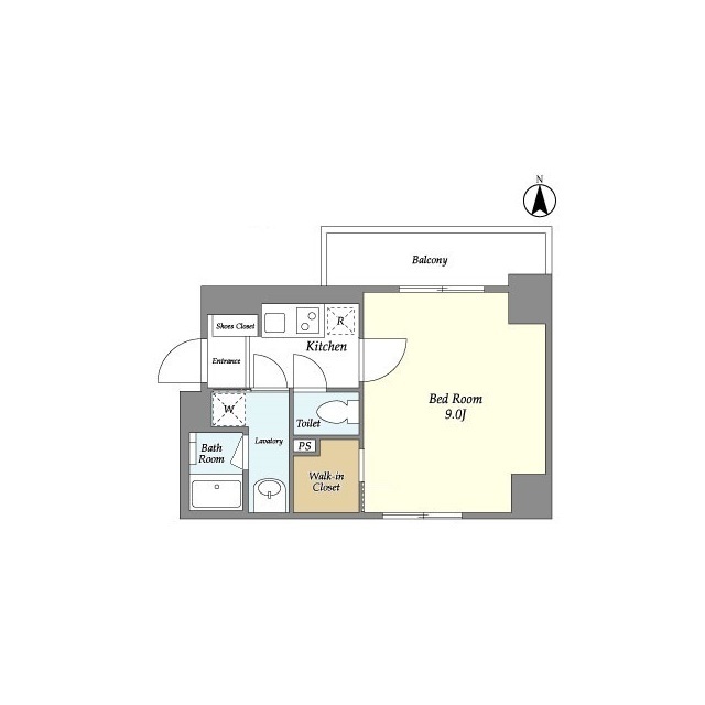 ＢＬＡＵ菊川・501号室の間取り