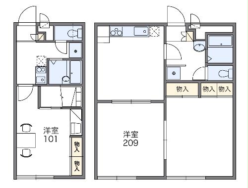レオパレスポトリバIの間取り