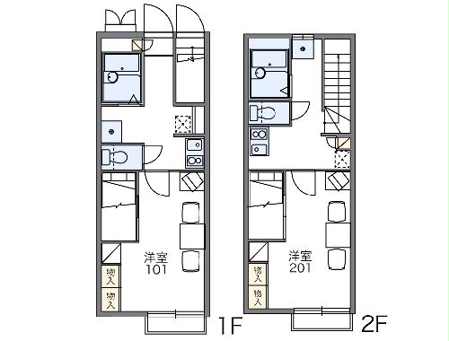 レオパレスロッソピアンコの間取り