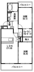 リバーハイツ山神の間取り