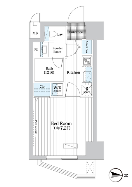 Ｌ・ＢＡＳＥ押上Ｎｏｒｔｈ・303号室の間取り