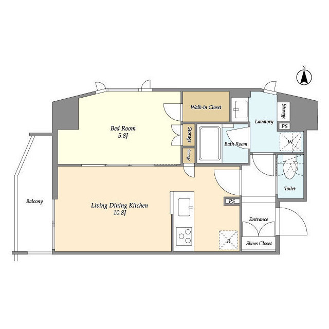 CASSIA上野入谷の間取り