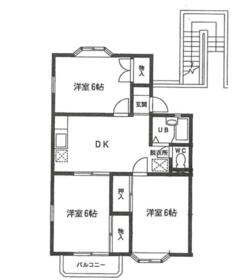 飯村北の完工年月(1990年3月)築の賃貸アパートの間取り