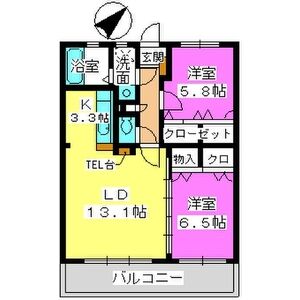 プロムナード・セリーヌ参番館の間取り
