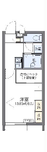 レオパレスかりゆし・107号室の間取り
