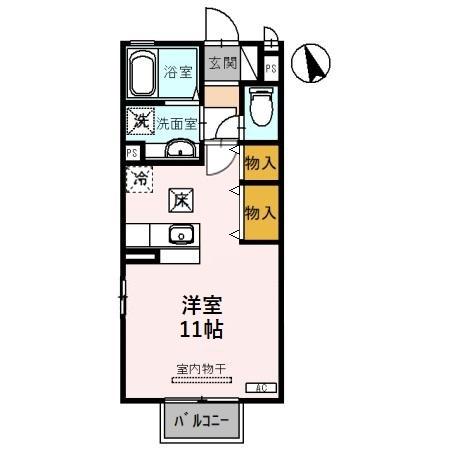 ハニーコート Fの間取り