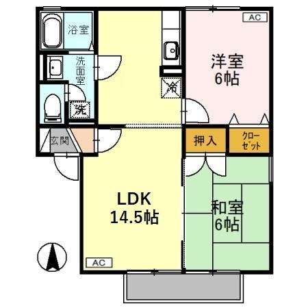 モンテベール Eの間取り