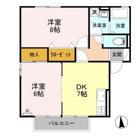 パルティール Bの間取り