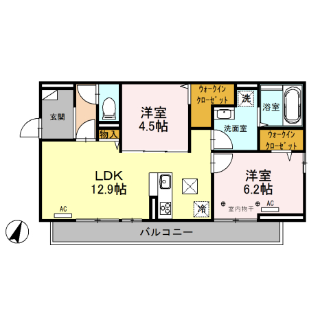 エルタウン A棟の間取り