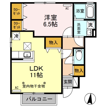 ラルジュメゾン Bの間取り