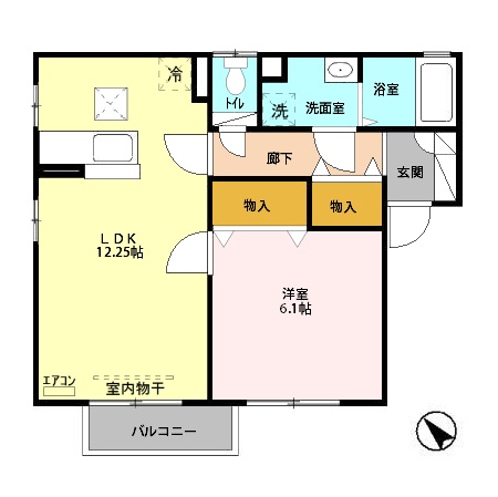 サンファースト Bの間取り