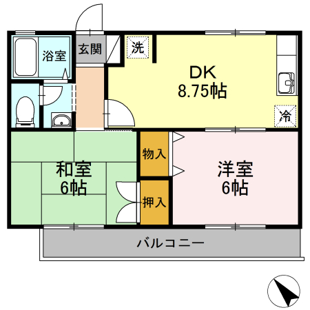アメニティー8の間取り