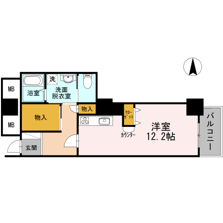 品川シーサイドビュータワー　Ⅱ・1707号室の間取り