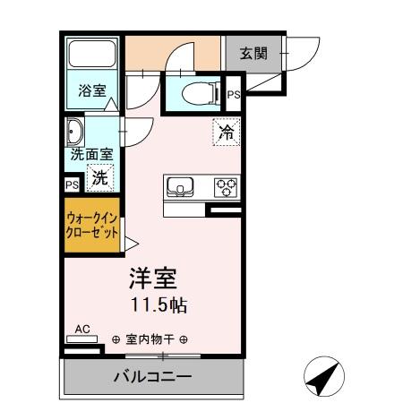 谷田の完工年月(2021年2月)築の賃貸アパートの間取り