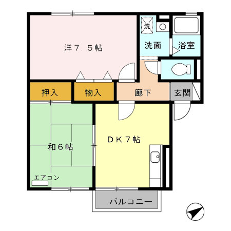 セジュール當水 Cの間取り