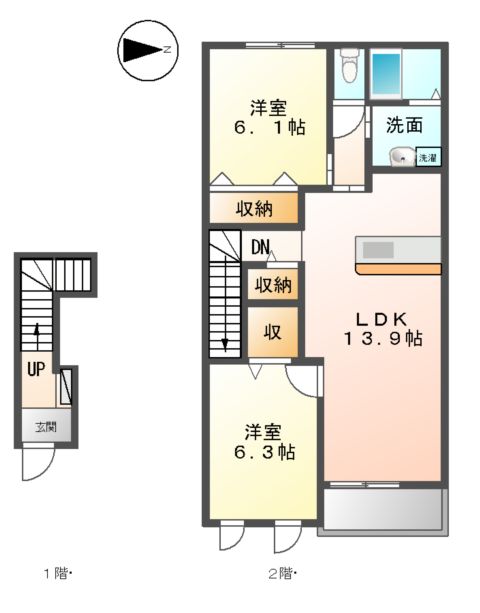 グリーンハイツの間取り