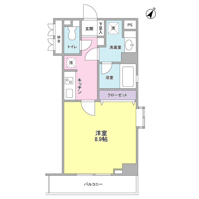 ユーキメゾン一番町の間取り