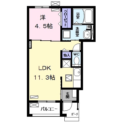 カーサ・イリーデ Ⅱの間取り